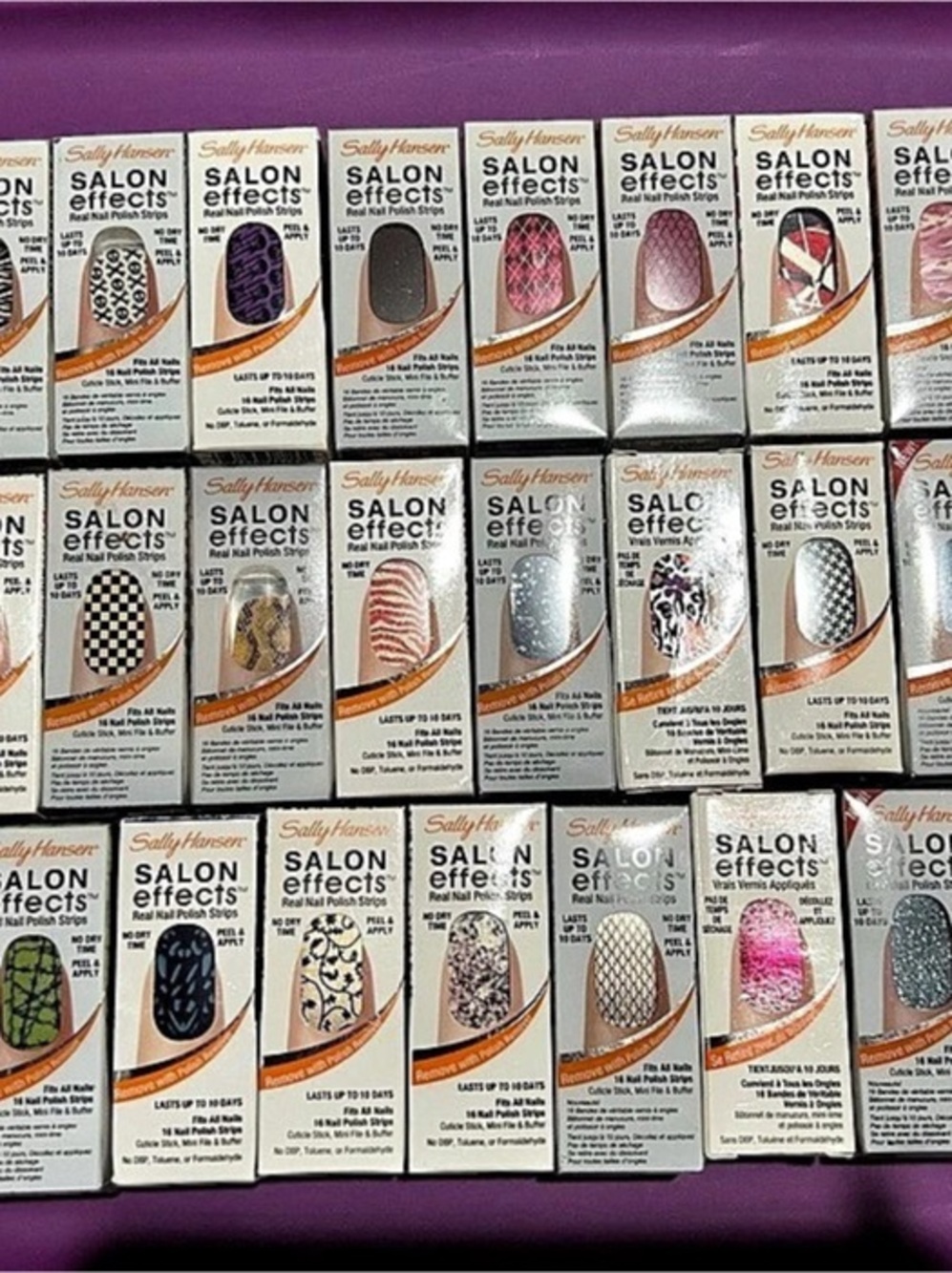 Sally Hansen Salon Effects Real Nail Polish Strips Lot Assorted Lot